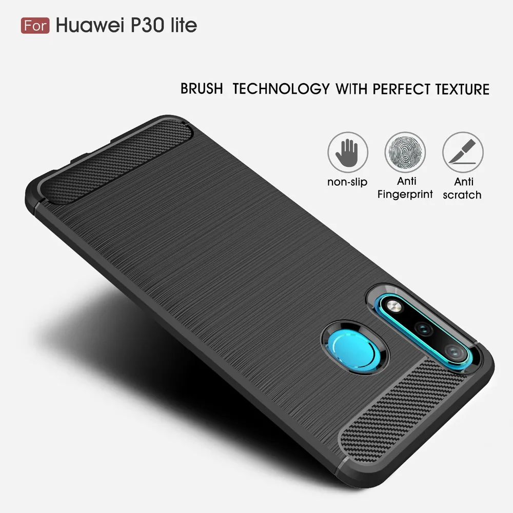 Чехол для Huawei P30 Pro из углеродного волокна мягкий силиконовый чехол телефона Lite P 30
