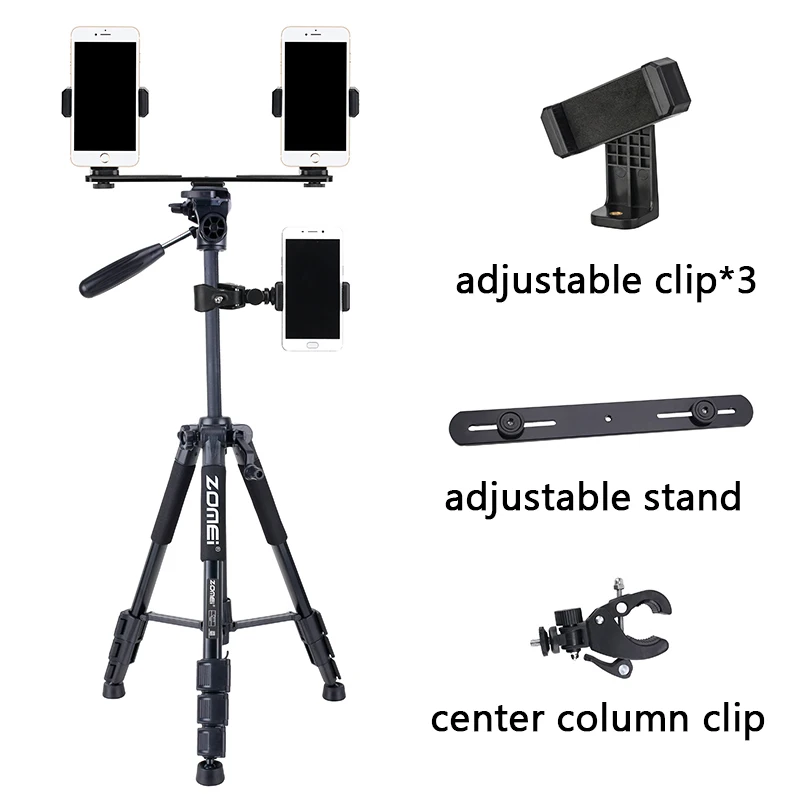 ZOMEI Functional Portable Stable Live Tripods Camera Stand Instafamous Tripode For Smartphone Internet Celebrity Blogebrity | Электроника