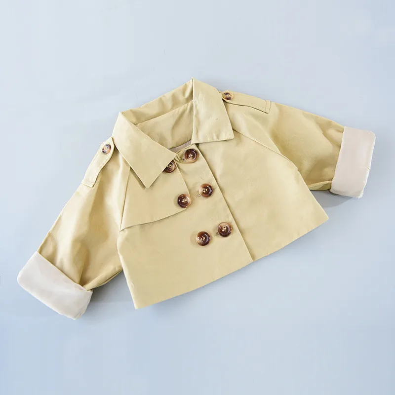 2018 New Spring Children Girls Clothing Sets EarlyAutumn Clothes England Style Coat Trench+Princess Dress Baby Kids 2 Pcs Suits | Детская