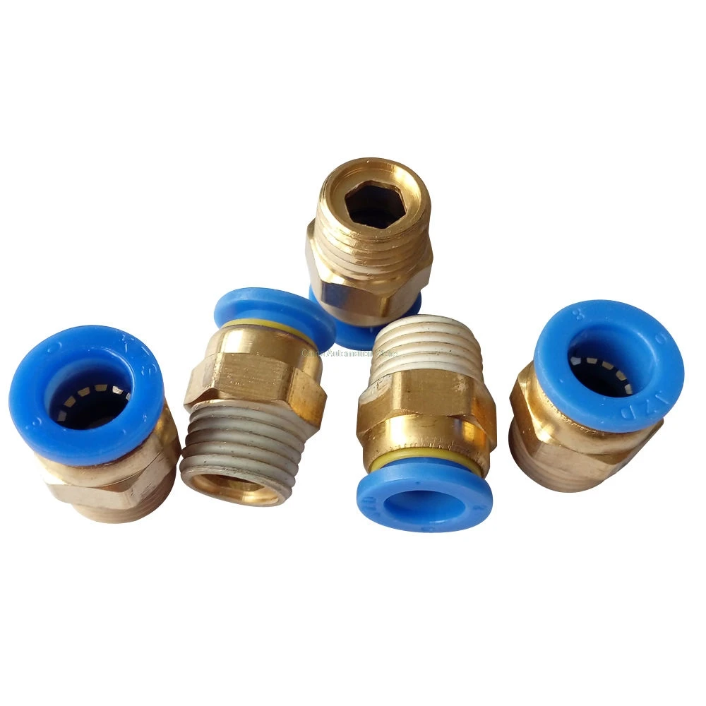 

6mm Tube 1/4"BSP Male Thread Quick Connector Pneumatic Air Fittings 20 Pcs