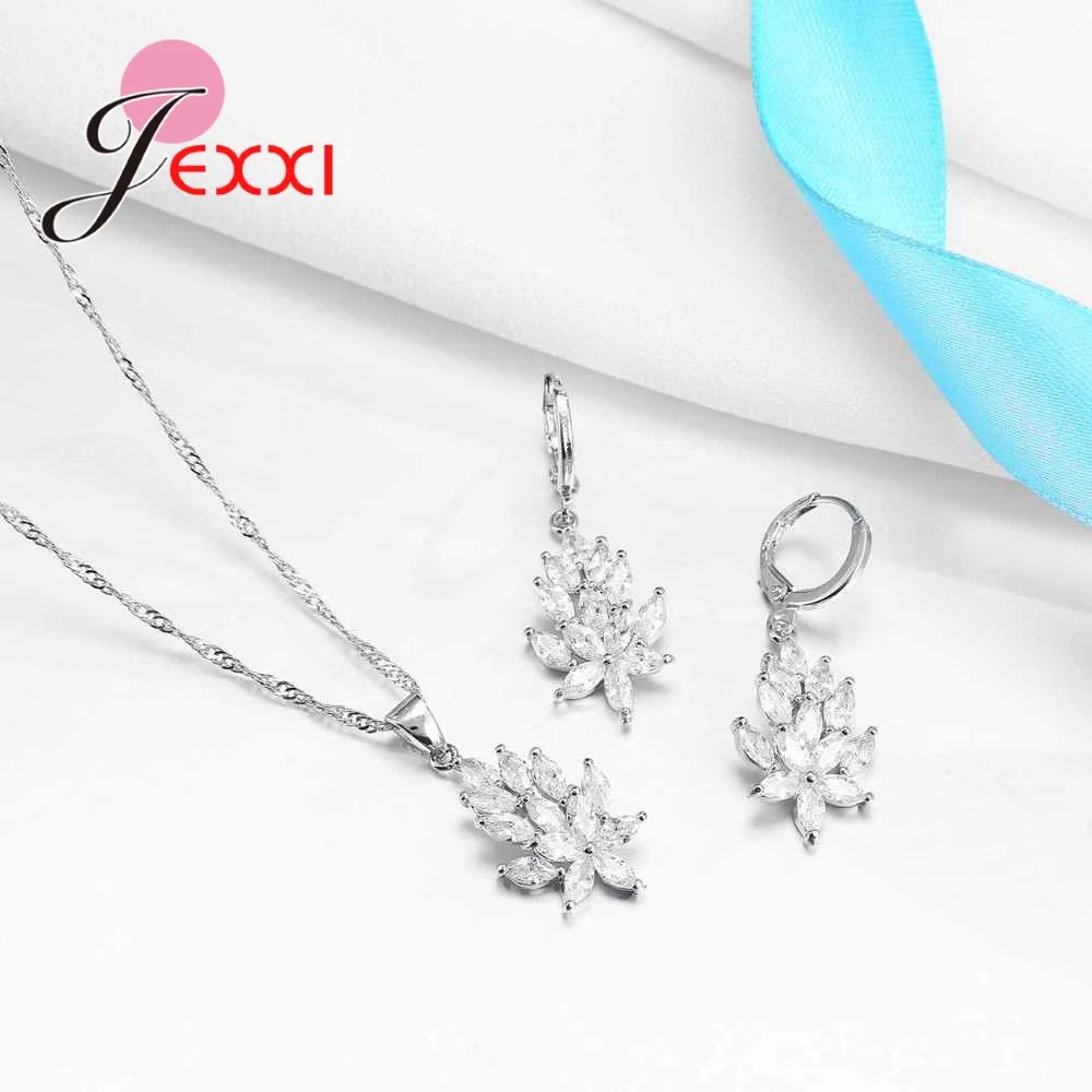 Блестящие высококачественные кубические цирконы роскошные листья в форме