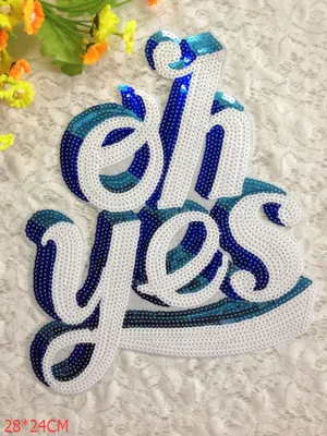 Вышитые термоклейкие нашивки FFLACELL для одежды модные блестки надпись deal with it