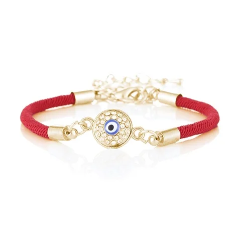 Cute Allah Muslim Religious Heart Moon Bracelet for Women's Eid al-Fitr Jewels of Fatima Eye of Evil Spirit Gift Wholesale - Окраска металла: KC gold 9