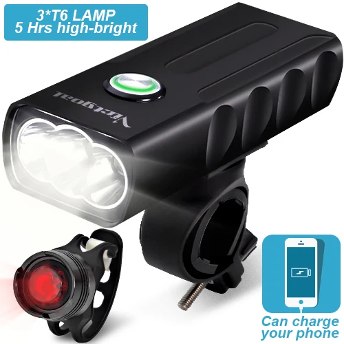 BX3 Bike Light VICTGOAL USB Перезаряжаемый велосипедный светильник, передний светодиодный IPX5 Водонепроницаемый Светильник-вспышка, велосипедный светильник, яркий велосипедный головной светильник, задний светильник, наборы - Цвет: BX3 Bike Light