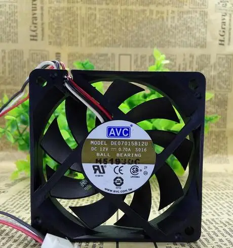 Оптовая продажа: AVC DE07015B12U 7015 0.7A 12 В 3 проводной скоростной вентилятор ЦП|avc
