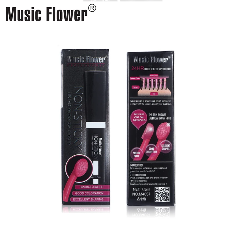 Music Flower антипригарный тонированный крем для бровей долговечный Натуральный гель