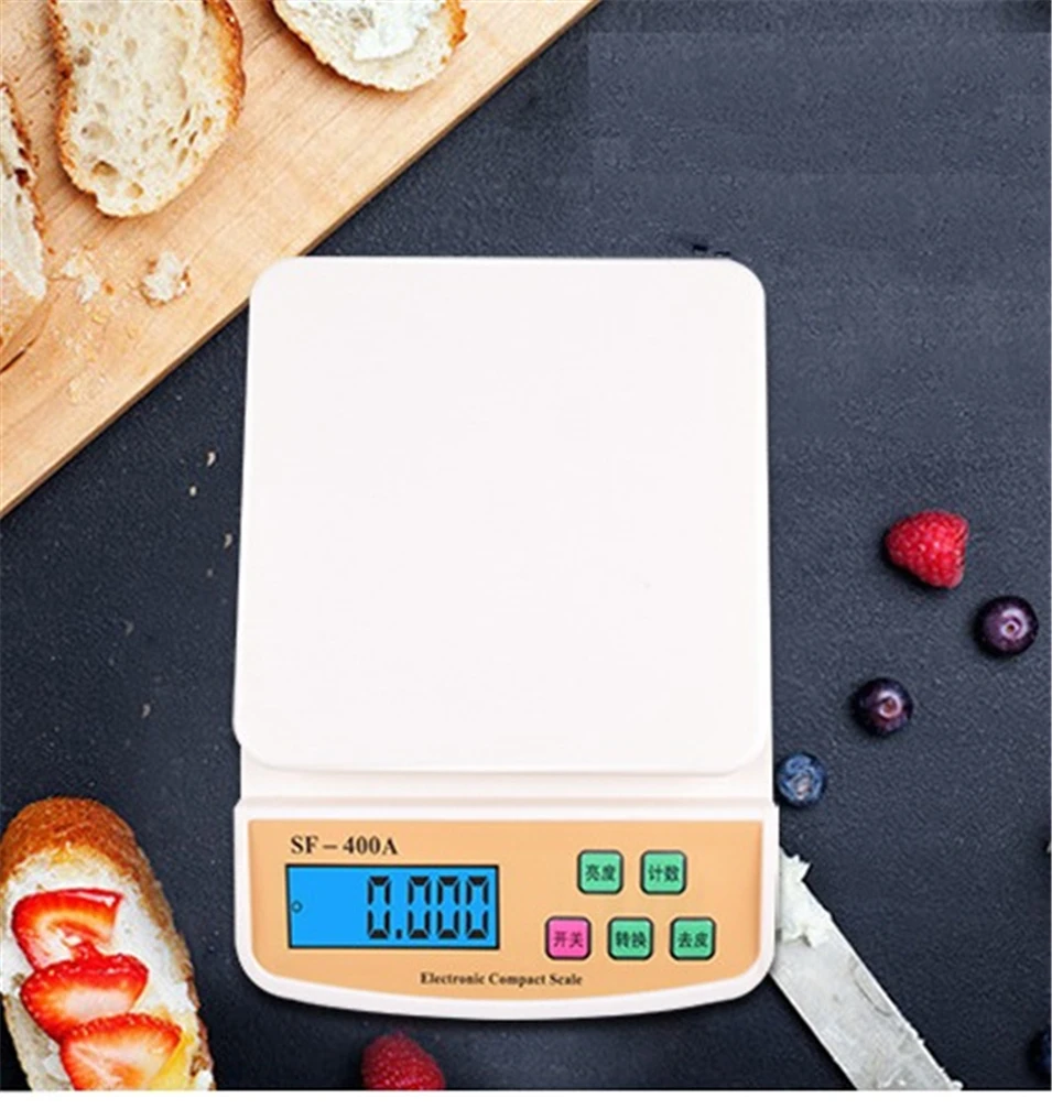

2/5/10Kg 1g/0.1g Libra Digital Kitchen Scales Counting Weighing electronic balance scale SF-400A English button