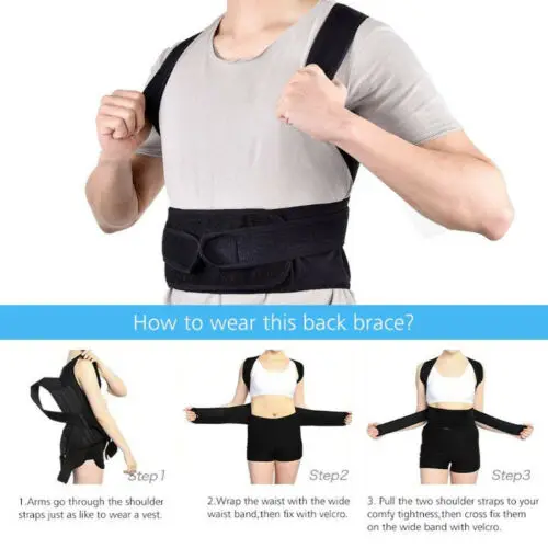 Hot Mens Posture Support Corrector Back Pain Relief Magnetic Belt Brace Shoulder Waist Vest Underbust Trainer Corset | Мужская одежда