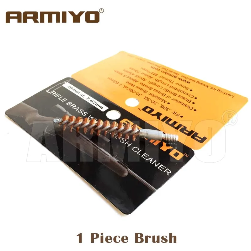 1x .30Cal Brush Armiyo отверстие кисти пистолет баррель очиститель стрельба пистолет винтовка дробовики чистящий комплект(выбрать калибр) винтовой резьбой m4 8-32 - Цвет: 1x .30Cal Brush