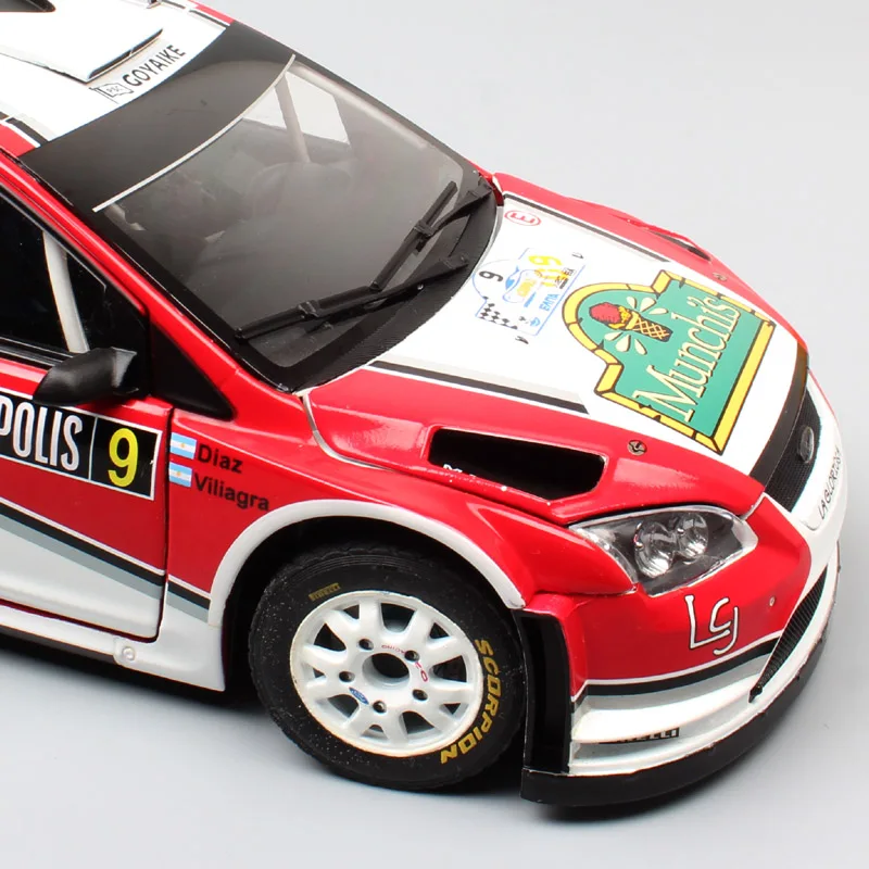 Малыш 1 18 Sunstar большой Ford RS WRC 2008 ралли Acropol Спортивные Гонки № 9 F. Villagra литье под давлением модель автомобиля масштаб игрушка в подарок