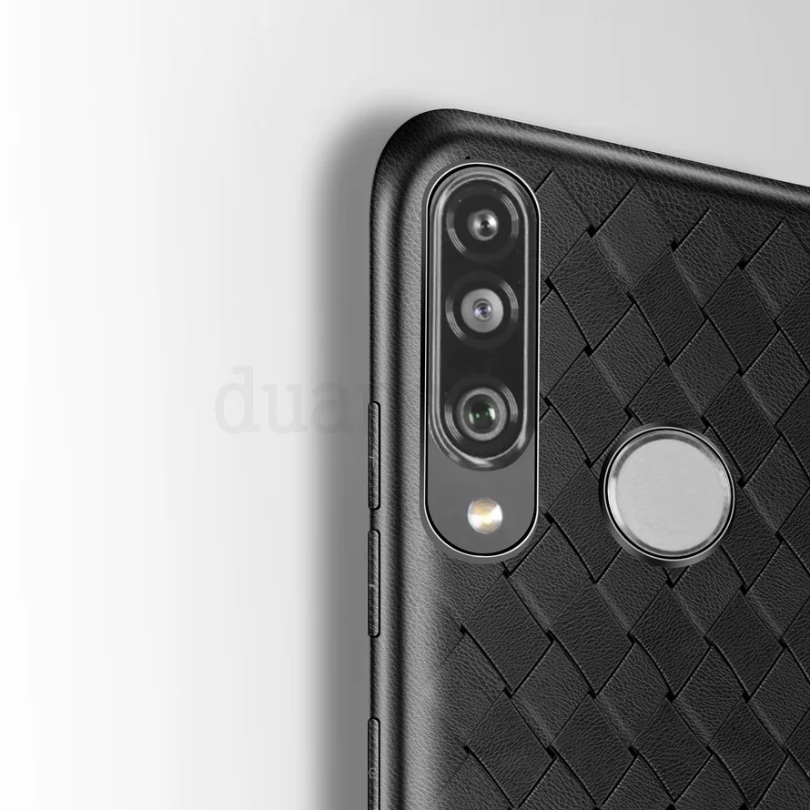 Простой чехол для Huawei P30 Lite искусственная кожа с 3D рисунком мягкая задняя крышка