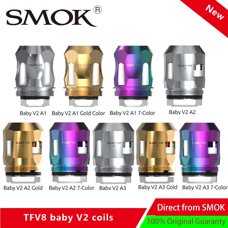 3 шт./лот оригинальный SMOK Vape аксессуары TFV8 baby V2 катушки A1 A2 A3 подходят танк катушка