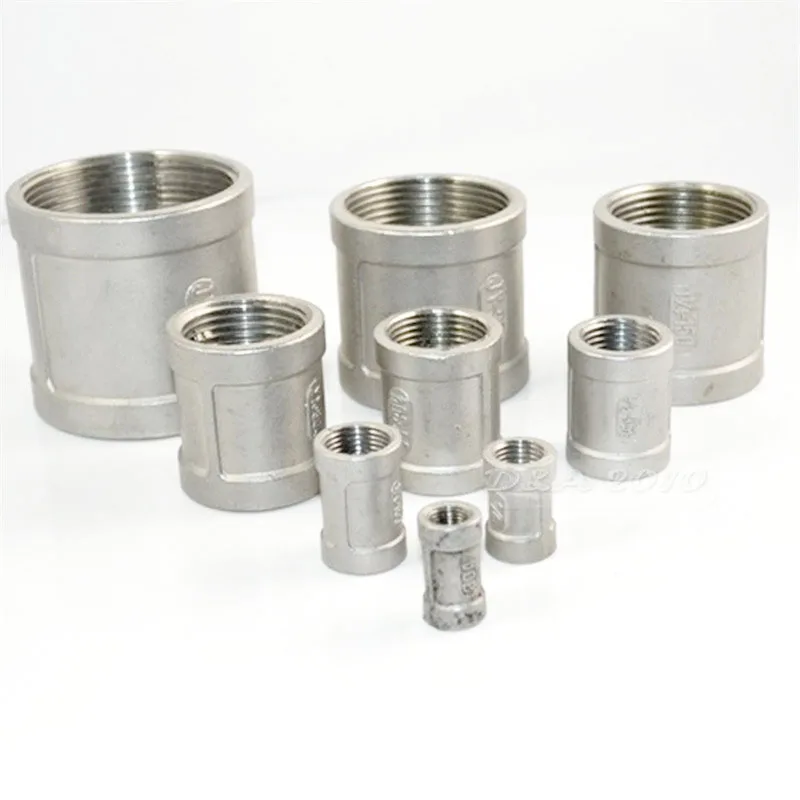 

MEGAIRON 1/2" Female* Female Coupling F/F Stainless Steel SS304 Threaded Couple Pipe Fittings 33mm Length