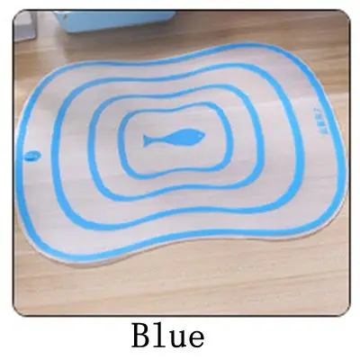 Blue Пластиковые Нескользящие матовые разделочные доски портативный фрукты овощи мясо резка кухонный коврик прозрачная домашняя разделочная доска - Цвет: Blue