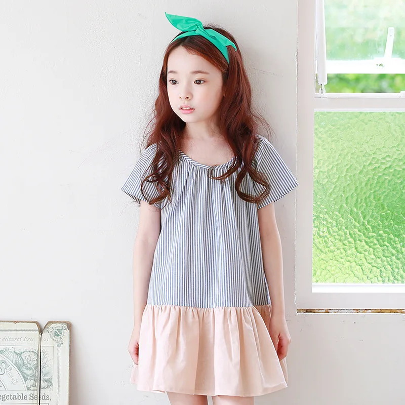 Детская одежда новые летние детские платья в Корейском стиле для девочек