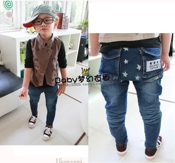 2012 new style baby boys jeans star design girls 6 pieces a lot free shipping | Детская одежда и обувь