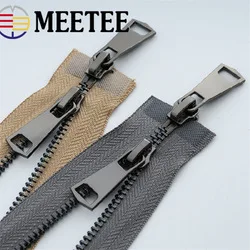 Meetee 120 см 5# Двойные ползунки Металлические молнии DIY пуховики пальто двойной открытый конец длинная молния аксессуары для одежды 12 цветов A3-8