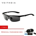 Мужские солнцезащитные очки без оправы VEITHDIA, из алюминиево-магниевого сплава с поляризационными стеклами, зеркальные очки для вождения, 2019