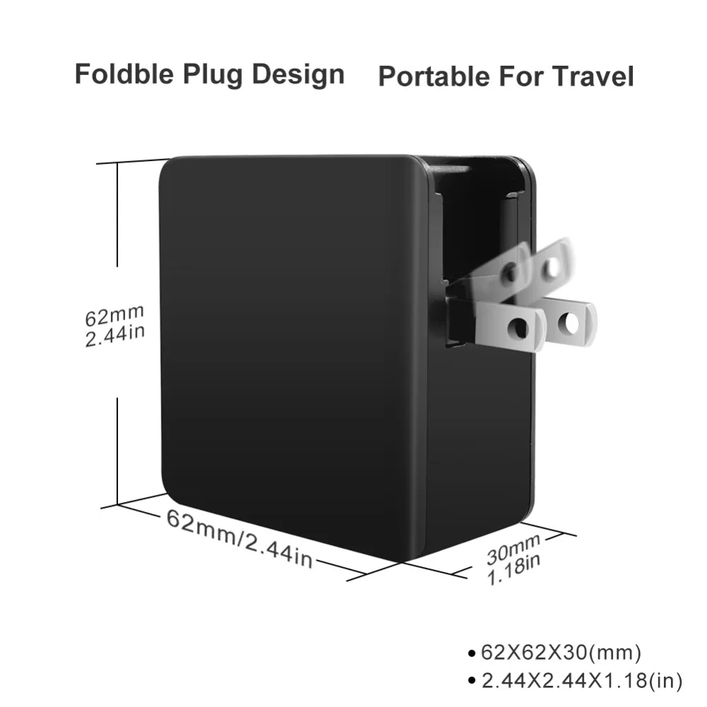 USB C зарядное устройство 57 Вт Power Delivery Quick Charge 2.4A 3 0 дорожные сумки для мобильных