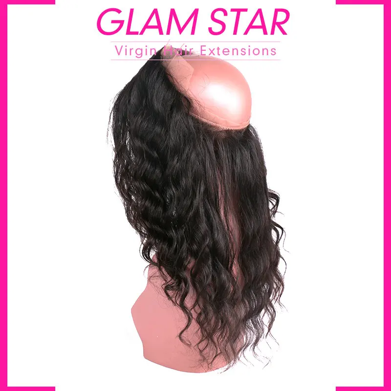 Йолисса 360 Лейс Фронтал с пучками 2 шт. 7A Перуанская волнистая закрытая человеческая прядь волос.