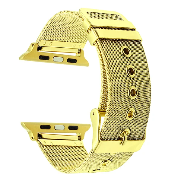 Ремешок из нержавеющей стали для iWatch Apple Watch 38 мм 40 мм 42 мм 44 мм серия 5 4 3 2 1 ремешок спортивный браслет ремешок черный серебристый
