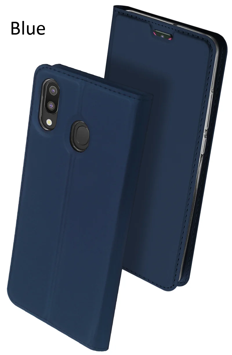 DUX DUCIS чехол для samsung Galaxy M20 M40 M10 Книга Флип кожаный бумажник чехол - Цвет: Blue