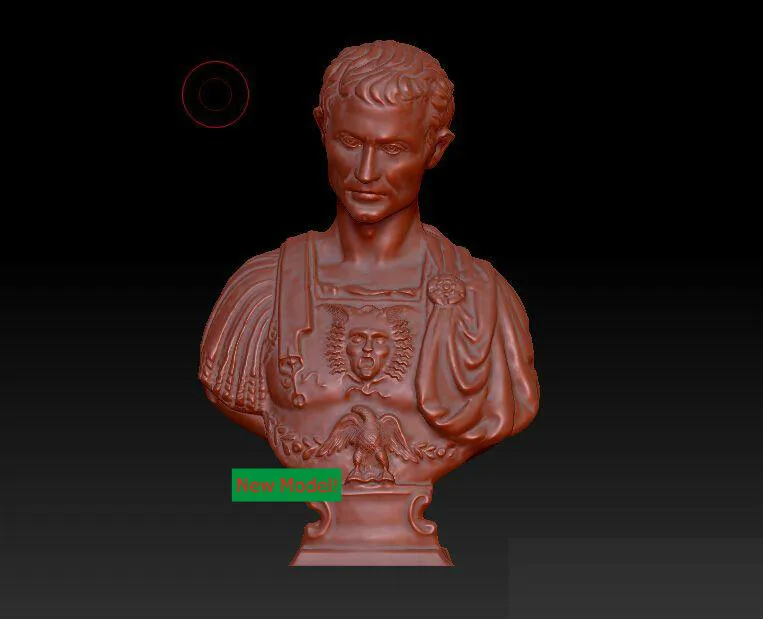 

3D model stl format, 3D solid model rotation sculpture for cnc machine Caesar