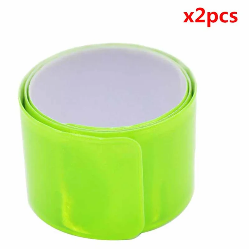 Зеленый Для езды на велосипеде, mtb велосипед светоотражающий, безопасный для ног штаны для детей плотные ремень луч полоса снизу ремень ночной бег Предупреждение фиксированный брюки велосипед наклейки - Цвет: Зеленый