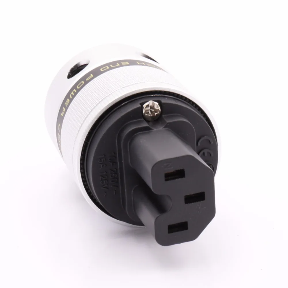 1 шт. Чистый медный позолоченный Великобритании/ЕС/США/AU IEC разъем для Кабель питания Hi-Fi