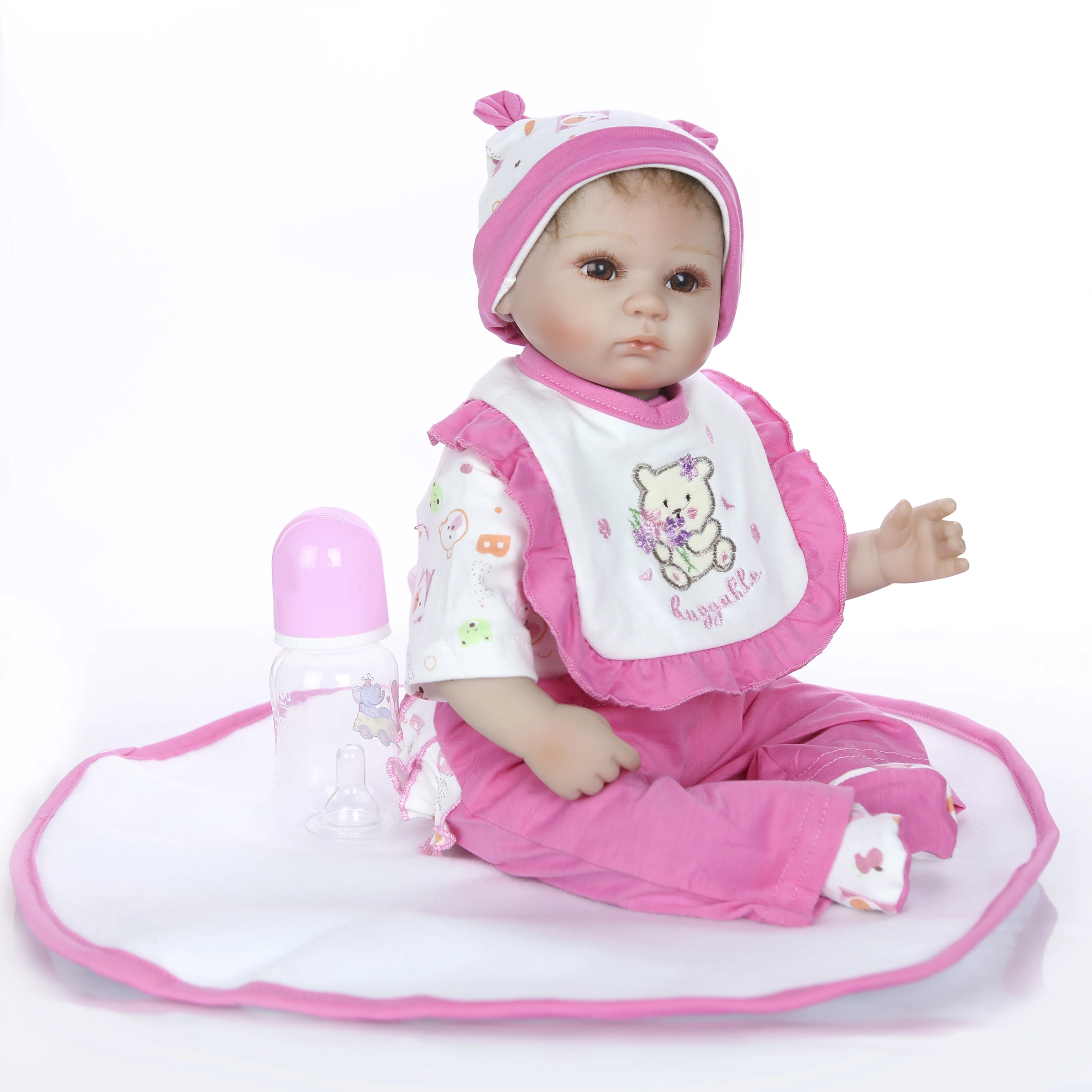 Оптовая Продажа 17 дюймов 42 см реалистичные близнецов Reborn Baby Doll ткани тела