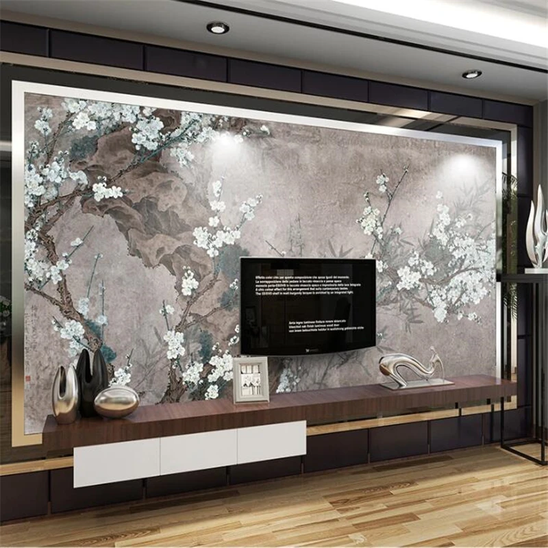 Пользовательские обои 3d росписи Mei Shuo Bamboo Dream китайские картины штрихи