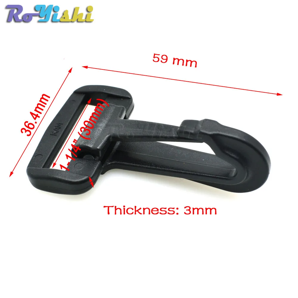 Пластиковые защелкивающиеся крючки в форме рокера 1-1/4 дюйма для лямков на рюкзак
