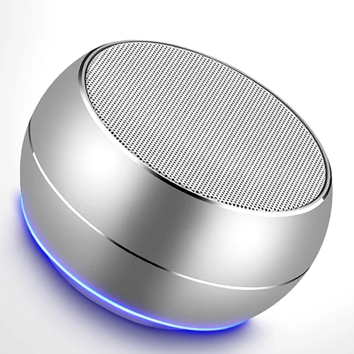 Silver NUBWO портативные bluetooth-колонки с микрофоном, функцией громкой связи, встроенным микрофоном, усиленными басами для iPhone, iPad, samsung и других - Цвет: Silver