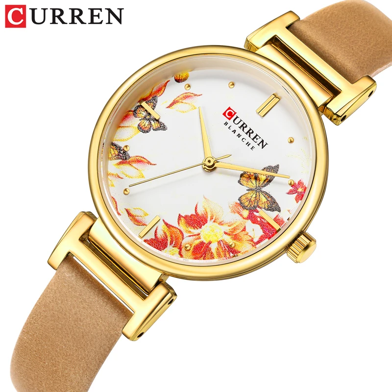 

Top Luxury Brand CURREN Women Watches Lady Fashion Ultra-thin Quartz Watch Ladies Casual Leather Wrist Watch Montre Femme