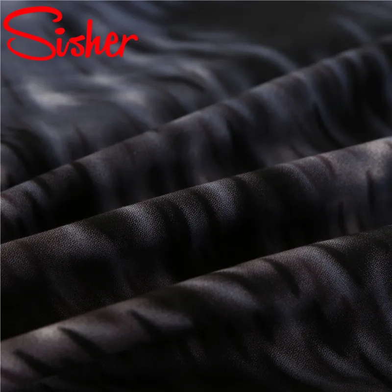sisher adult duvet cover set 3d printed animal cat comforter 4pcs bedding sets king size single full double bed linen flat sheet free global shipping