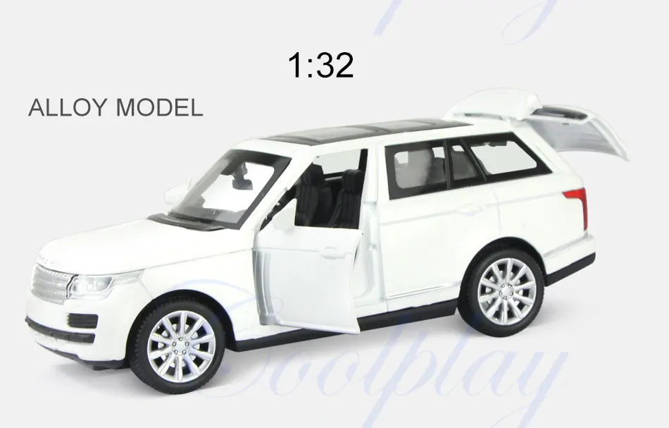 1:32 Range Rover Die-cast сплава внедорожник модель автомобиля с музыкой и светом модель автомобиля коллекционные игрушки Рождественский подарок для детей