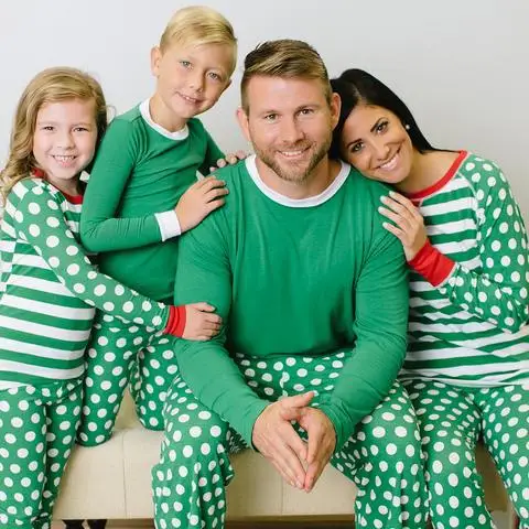 Семейные рождественские пижамы новинка 2018 Семейный комплект одежды одежда для