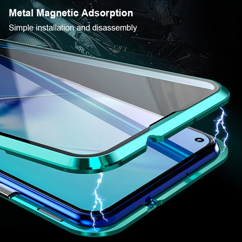Металлический противоударный чехол-бампер для Huawei honor 20 чехол с магнитной