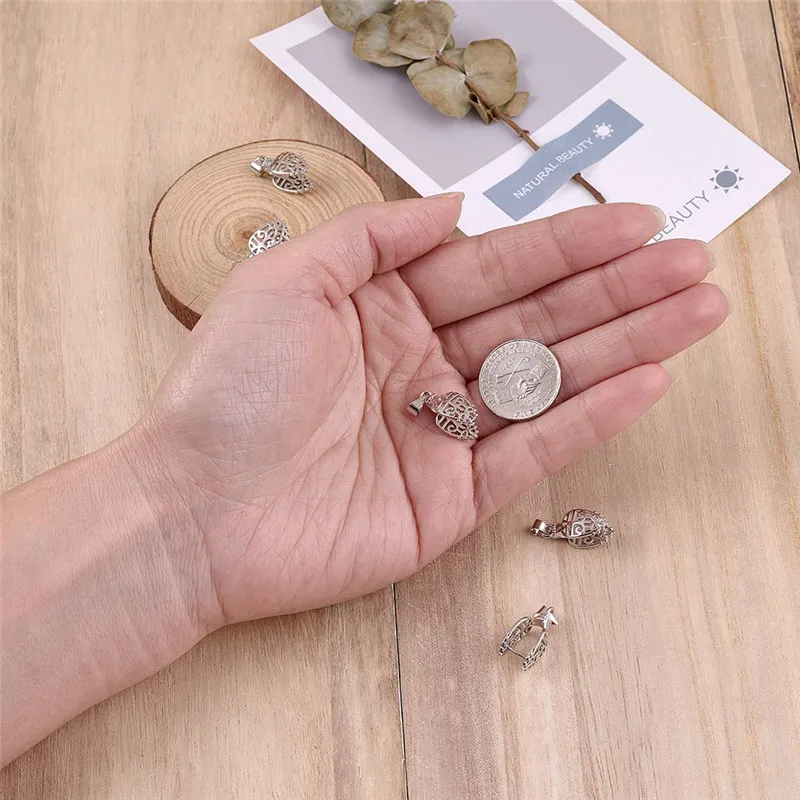50pcs Brass Ice Pick and Pinch Bails Platinum Color 24mm Pin: 1mm Hole: 5X4mm Jewelry Findings for Necklaces Making Accessories
