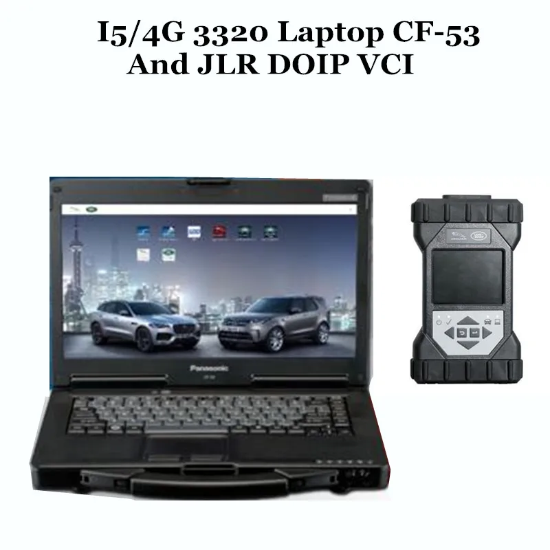 Для Jaguar и Land Rover полный набор инструментов для диагностики автомобиля JLR DOIP VCI obd 2 коннектора и ноутбука CF53 с программным обеспечением HDD