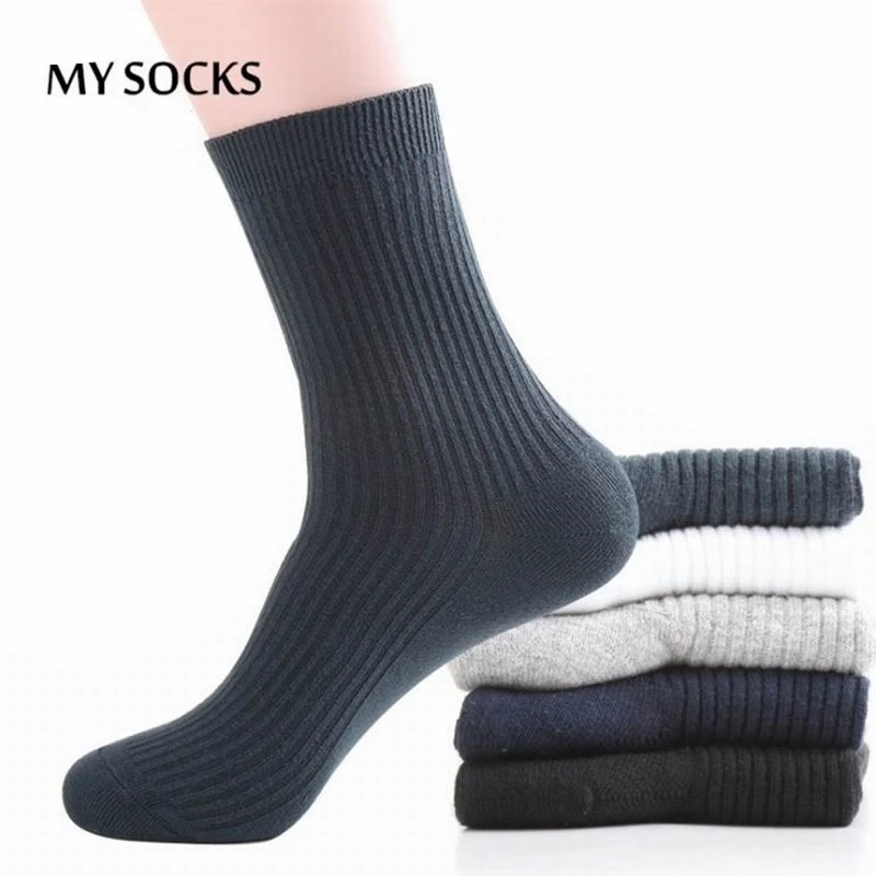 Высококачественные повседневные мужские деловые носки для мужчин Хлопковые