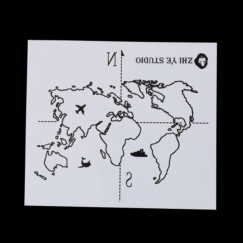 1 шт. новый дизайн водонепроницаемая Временная тату-наклейка с картой мира