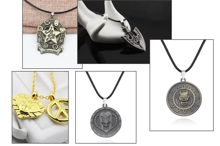 Ожерелье Аниме JOJOS Необычные Приключения ожерелье s KILLER QUEEN Higashikata Josuke ювелирные изделия Ketting кулон ожерелье для поклонников