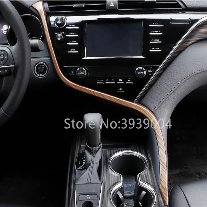 Для TOYOTA Camry 2018 1 шт. персиковое дерево ABS хромированный интерьер автомобиля