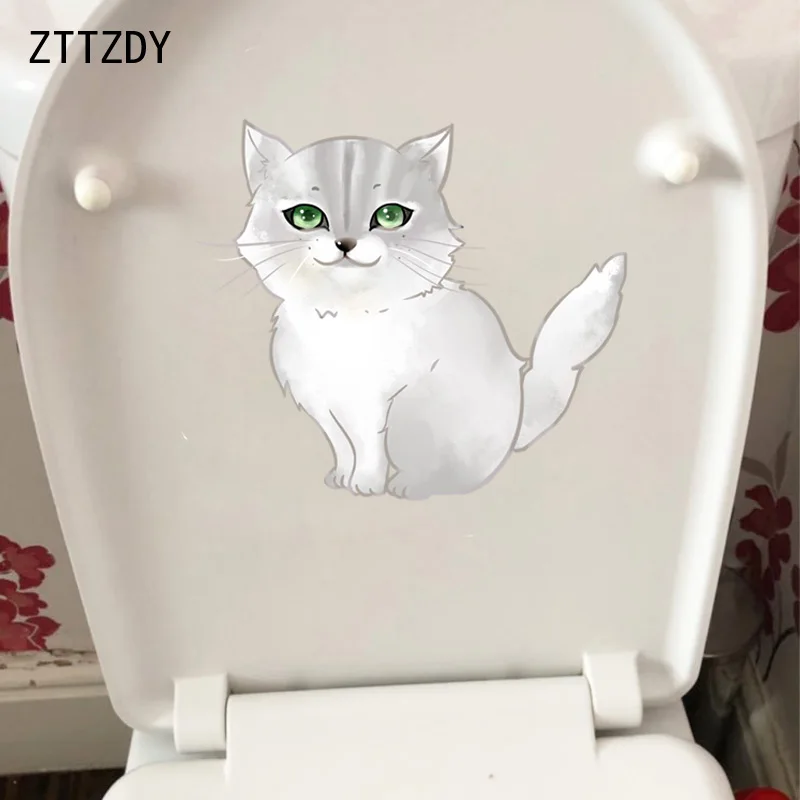

ZTTZDY 24,1*21,5 см, нежный Кот, домашний декор, унитаз, наклейка на стену