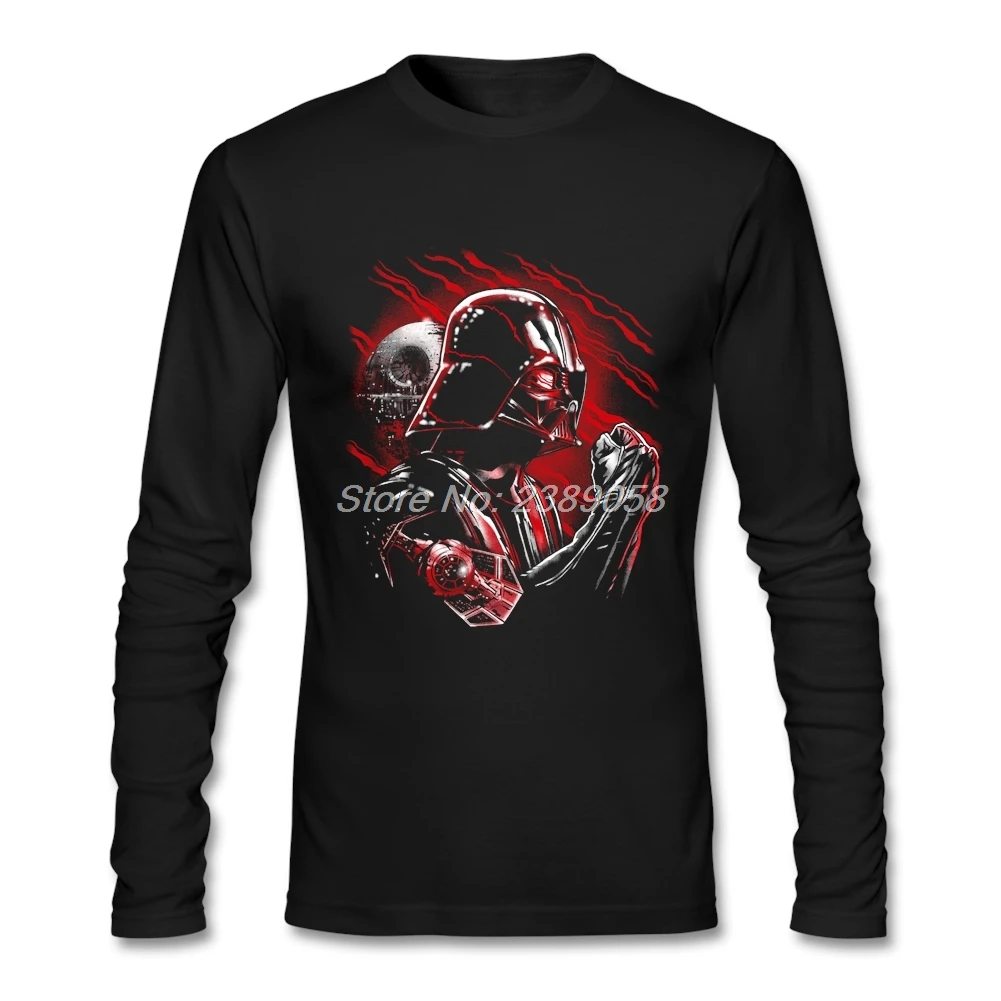 Мужская футболка модная с длинным рукавом Звездные войны | одежда