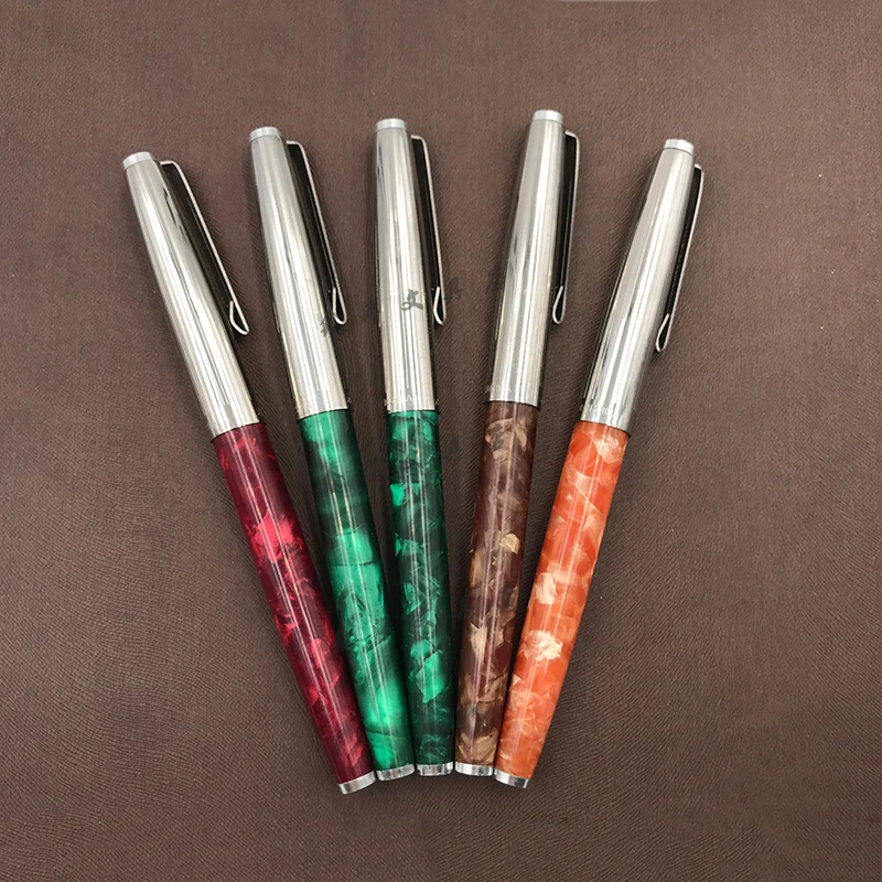 

Nostalgic Wing Sung 237 Celluloid Acrylic Wingsung Fountain Pen Beautiful Patterns Fine 0.5mm Excellent Office Writing Gift Pen