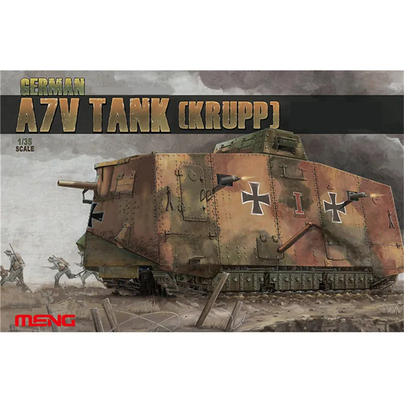 УВБ Meng TS017 1/35 Пособия по немецкому языку A7V бак Круппа Пластик Первой мировой