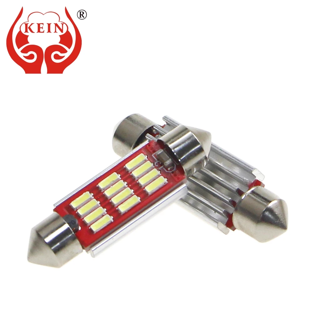 KEIN 6 шт. festoon 31 мм Светодиодная автомобильная лампа C5W C10W 36 39 41 4014 Внутреннее