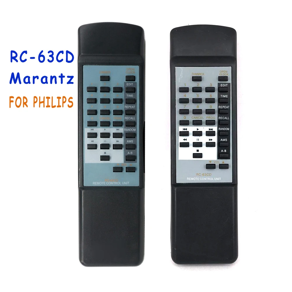 

4PCS/LOT Replacement Remote Control RC-63CD For Philips Marantz CC3300 CD94MKII RC-48CD CD63SE 67SE 48SE CD Player telecomando